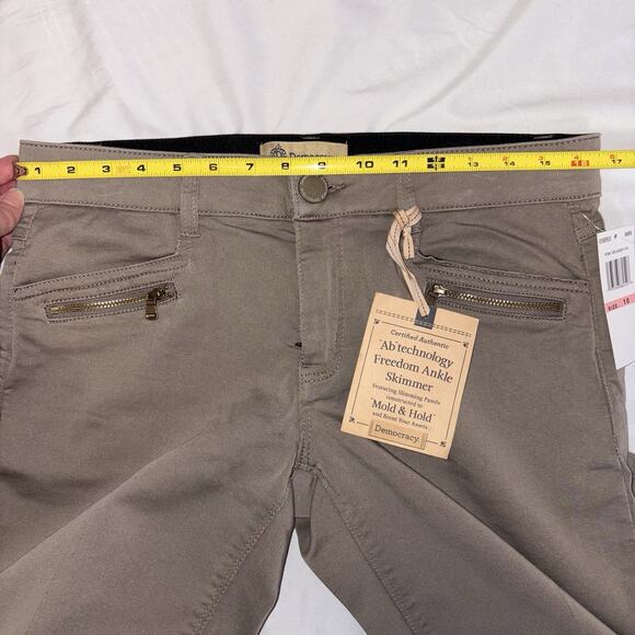 Democracy Jeans Womens 10 Brown Ab Technology Freedom Ankle Skimmer Stretch NWT - Picture 8 of 14